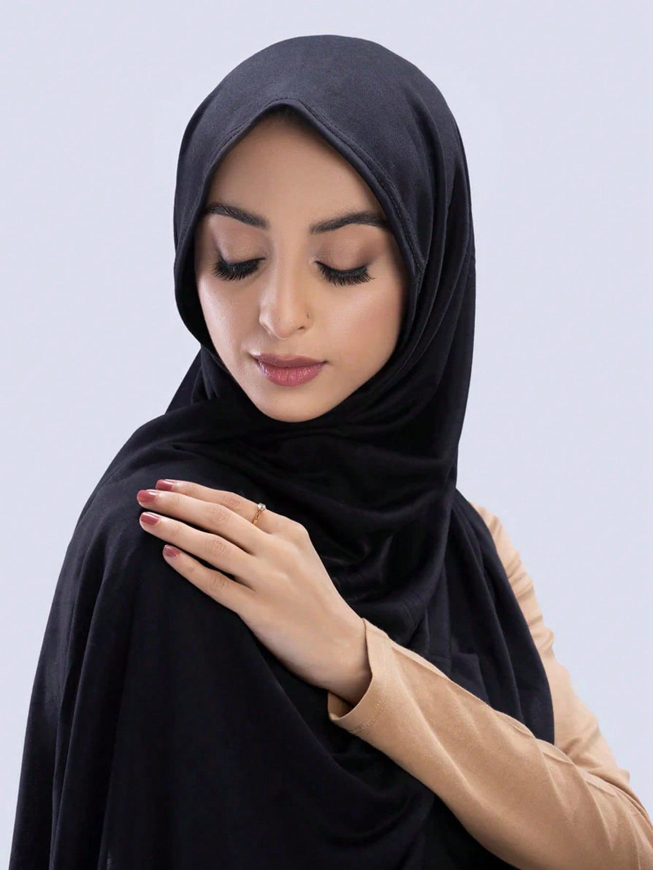 Women Breathable Stretchy Jersey Shawl Wrap, Soft Lightweight Headscarf Scarf, Versatile Fashion Accessory for Daily Wear & Stylish Turban Hijab