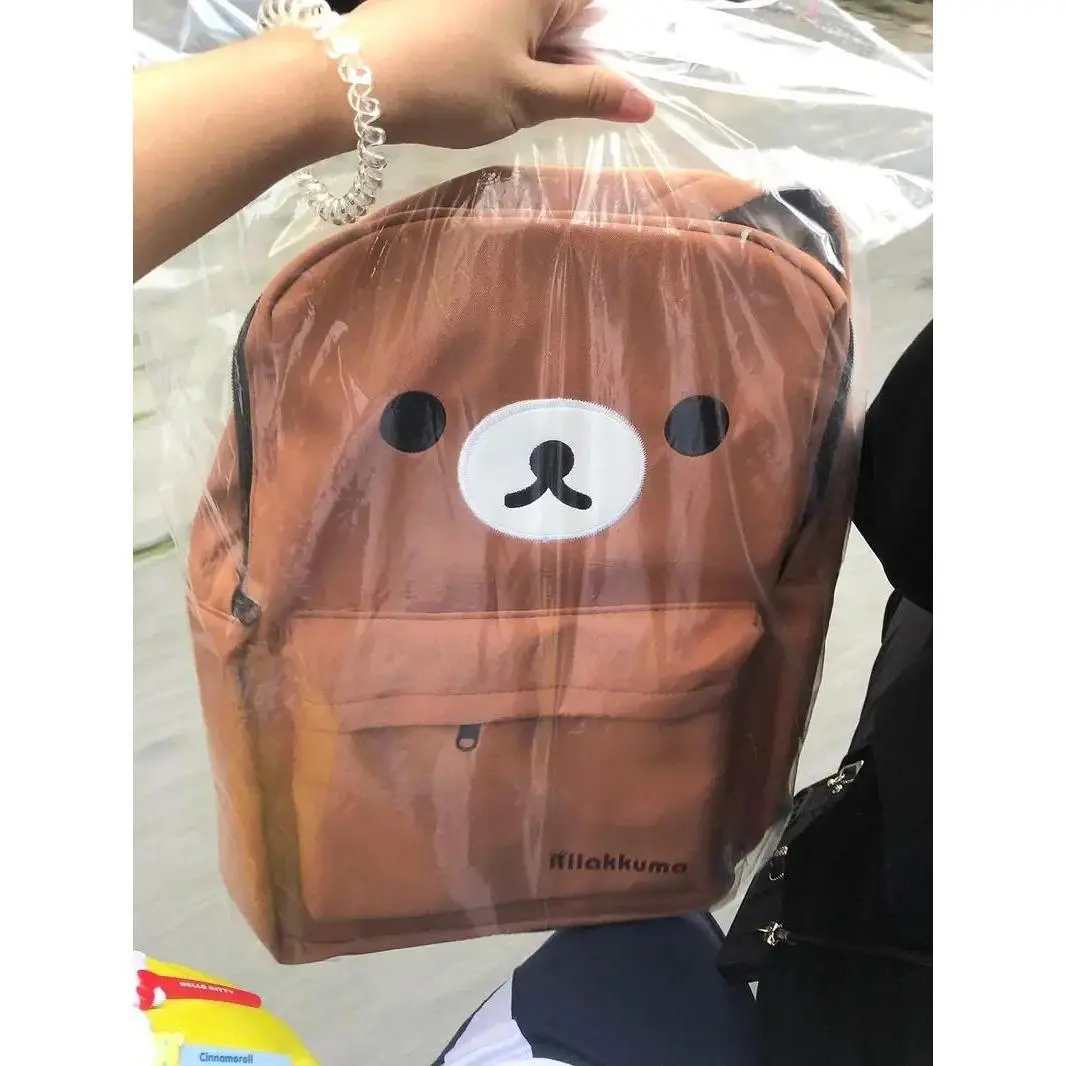 Kawaii Bear Rilakkumas Backpack Large Capacity Backpack Stylish Student School Bag Shoulder Bags Schoolbag Gift Hot Selling