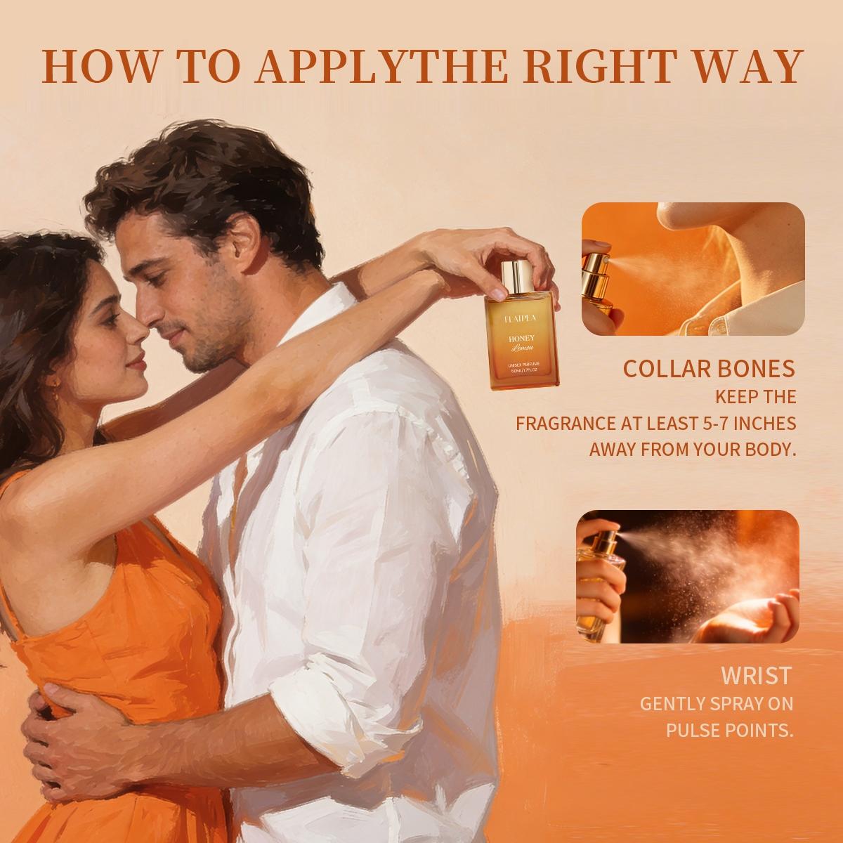 50ML Honey Lemon Perfume, Rich Layered Unisex Scent for Men & Women, Fresh Lemon with Rose, Long Lasting Fragrance for Daily Use