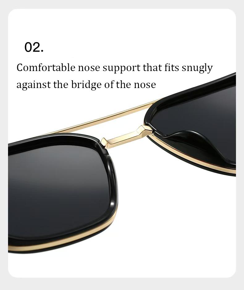 Sunglasses for Travel USE, Fashion Fall/Summer 2025 Geometric Frame Double Beam Sun Protection Glasse25 Trends, Travel Accessories,summer Outfits, summer Freshness, Vacation Outfits summer Outfits 2025