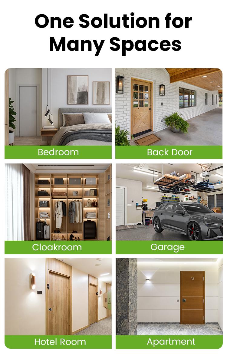 GHome Smart 4-in-1 Keyless Entry Door Knob with Biometric Fingerprint, Keypad, App and Bluetooth Control, Rechargeable Battery with Removable Charging Design for Home, Bedroom, and Apartment