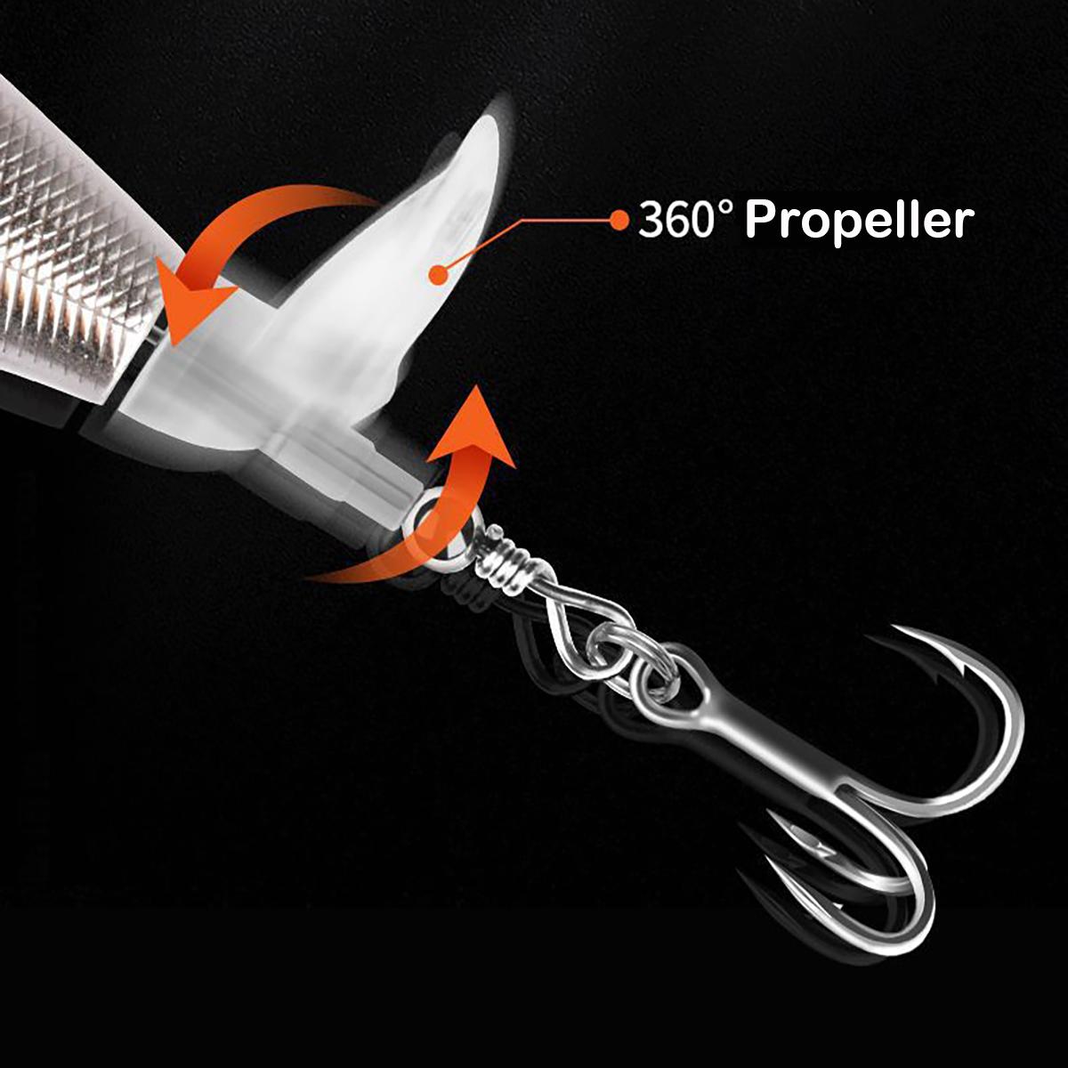 5PCS-Top Water Fishing Lures with BKK Hooks, Whopper Lure for Freshwater or Saltwater, Floating Lures for Bass Catfish Pike, Surface Wobble PoPobait Bass Baits Teasers Fishing Gifts for Men