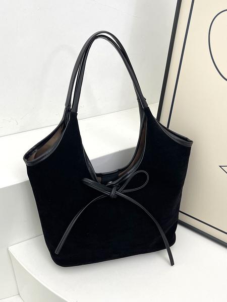 Niche one-shoulder underarm bag, three-dimensional cut bow tie decorative one-shoulder bag, simple commuter handbag, embellished shoulder bag, fashionable and exquisite, versatile and multi-color optional, suitable for daily travel, shopping, etc.