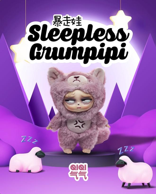 SLEEPLESS GRUMPIPI Plush Blind Box-Random Style