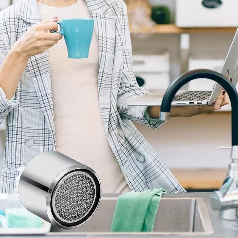 4pcs 22mm Aerator for Sink Insert Filter, Chrome Plated Bubbler with Seal, Ideal for Bathroom and Kitchen Faucets