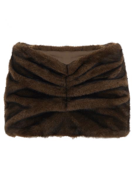 Sexy Bodycon Ruched Skirt, Faux Fur Pleated Half Skirt, Slim Fit High Waist Design, Perfect for Evening Wear & Parties