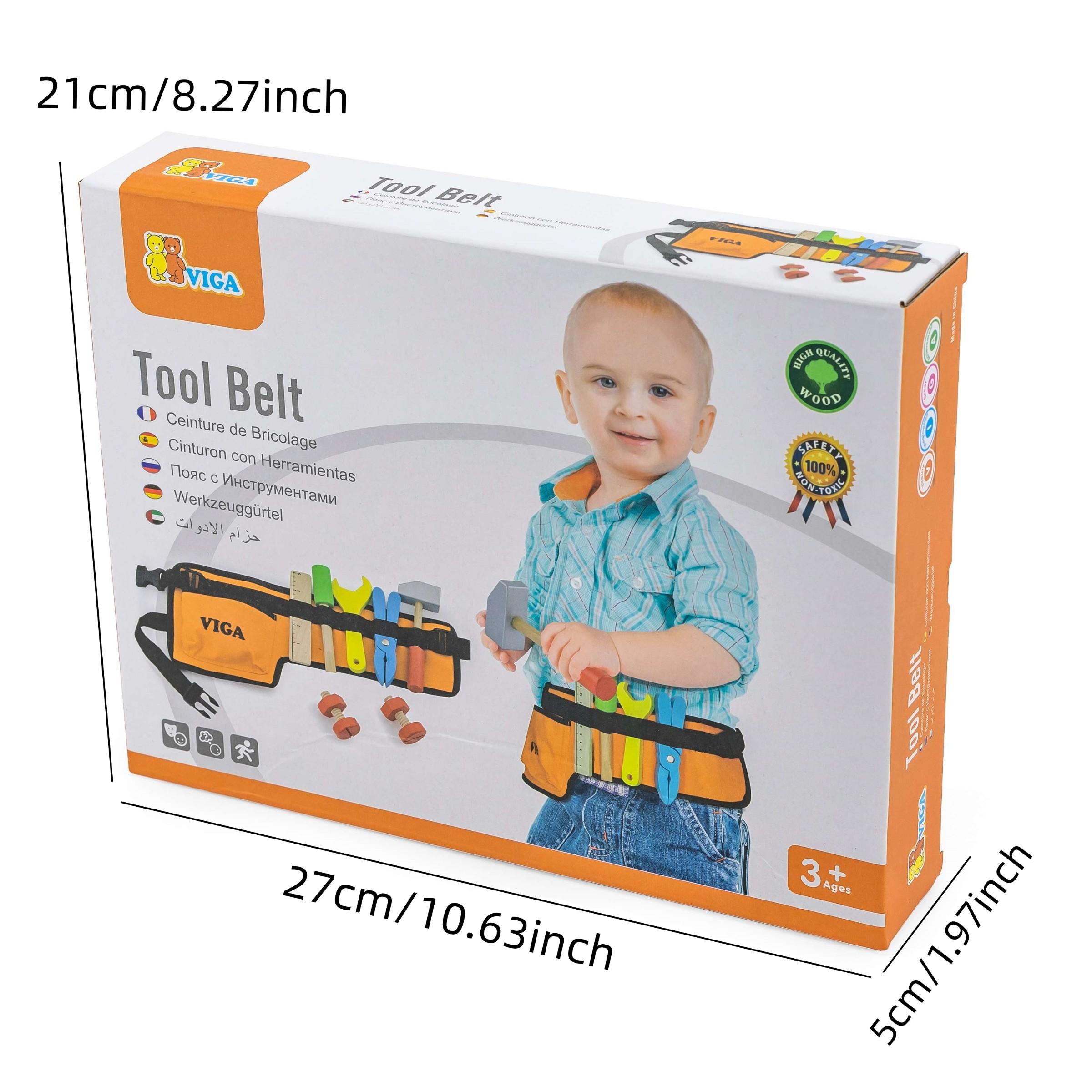 7-Piece Toddler Tool Kit with Backpack, Educational Building Toys, Hand-Eye Coordination, Motor Skills Development, School Tools