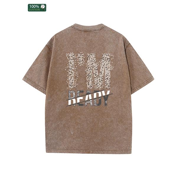 All-Season Men's Tshirts, Printed Men's Fashion, High-quality Heavy Washed Tee, Round Neck Loose Large Size Men's Short Sleeves Graphic Top.