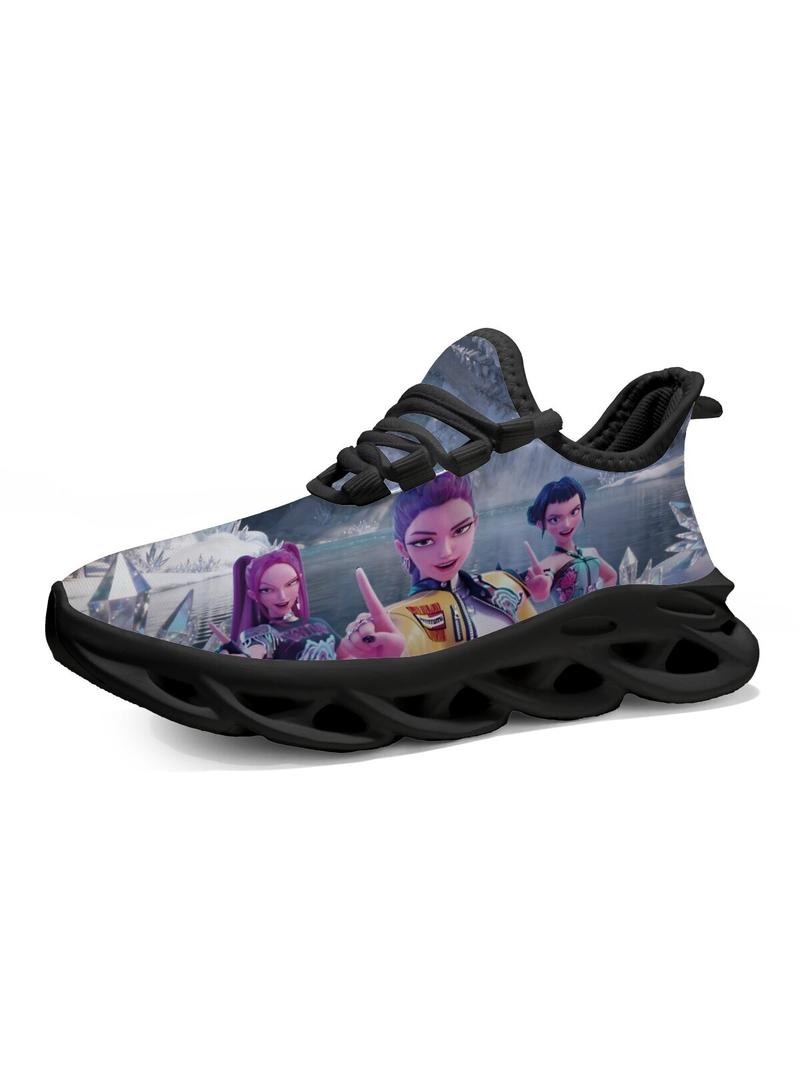 K-Pop Demon Hunters Casual Kids Sneakers Soft EVA Sole Low-cut Breathable Comfortable Fashion Sports Shoes for Girls Boys (011001) K-Pop Demon Hunters Casual Kids Sneakers Soft EVA Sole Low-cut Breathable Comfortable Fashion Sports Shoes for Girls Boys (011001)