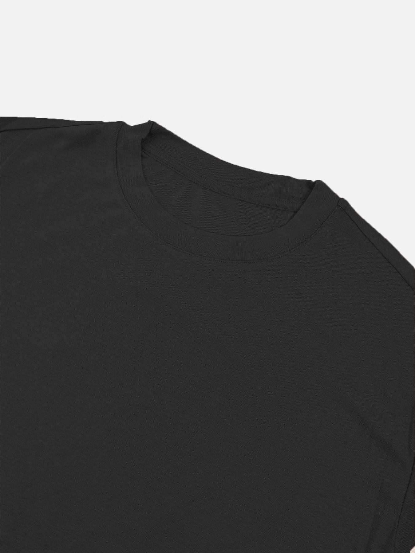 Women's Solid Color Tee & Skinny Elastic Shorts Loungewear Set, Comfortable Round Neck T-Shirt & Shorts, Perfect for Summer Sleepwear