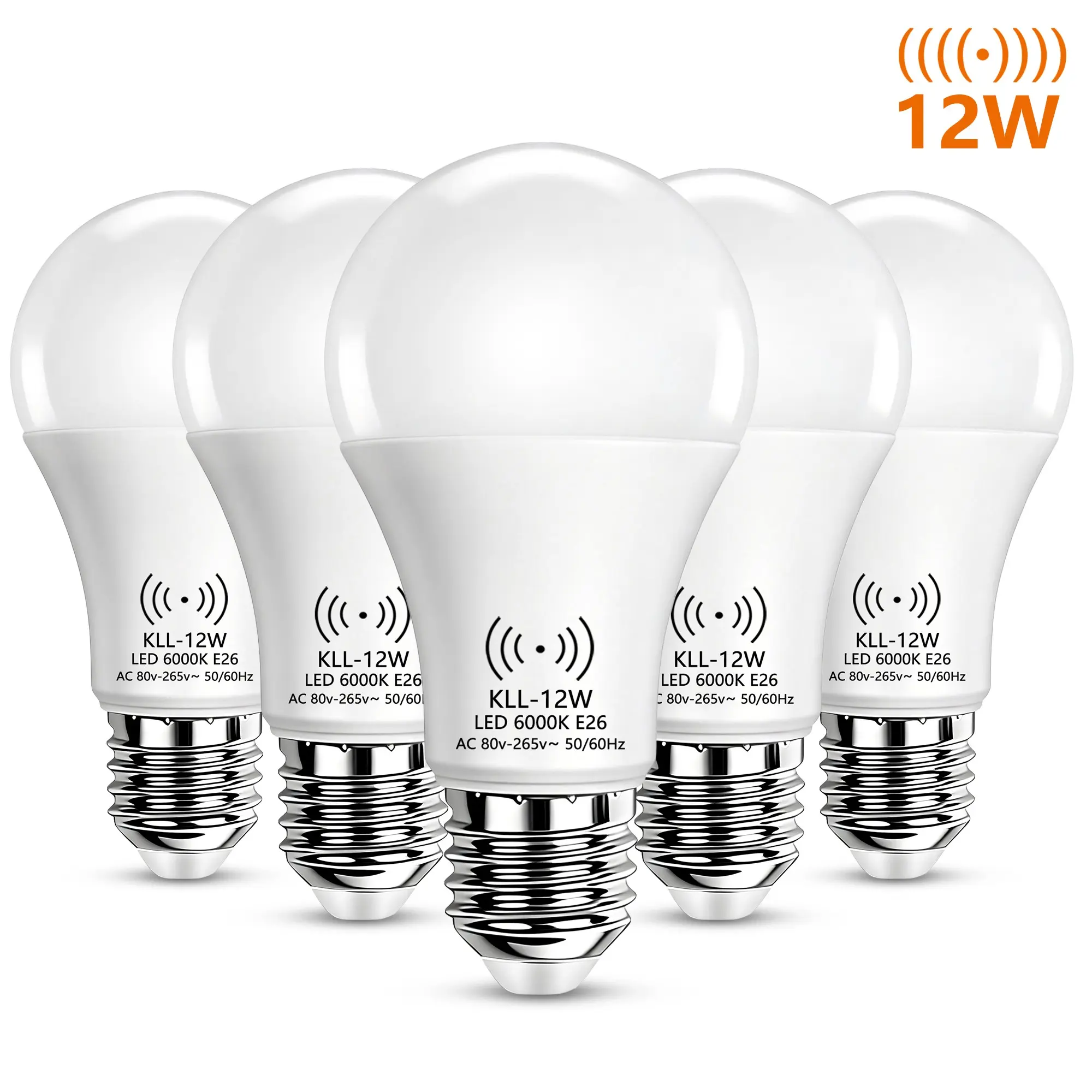 Kasotile Motion Sensor LED Bulb, E26/e27 Base, 12w 3000k, Energy Efficient, Ideal for Staircases and Hallways, Hands-Free Lighting, Led Light Bulbs