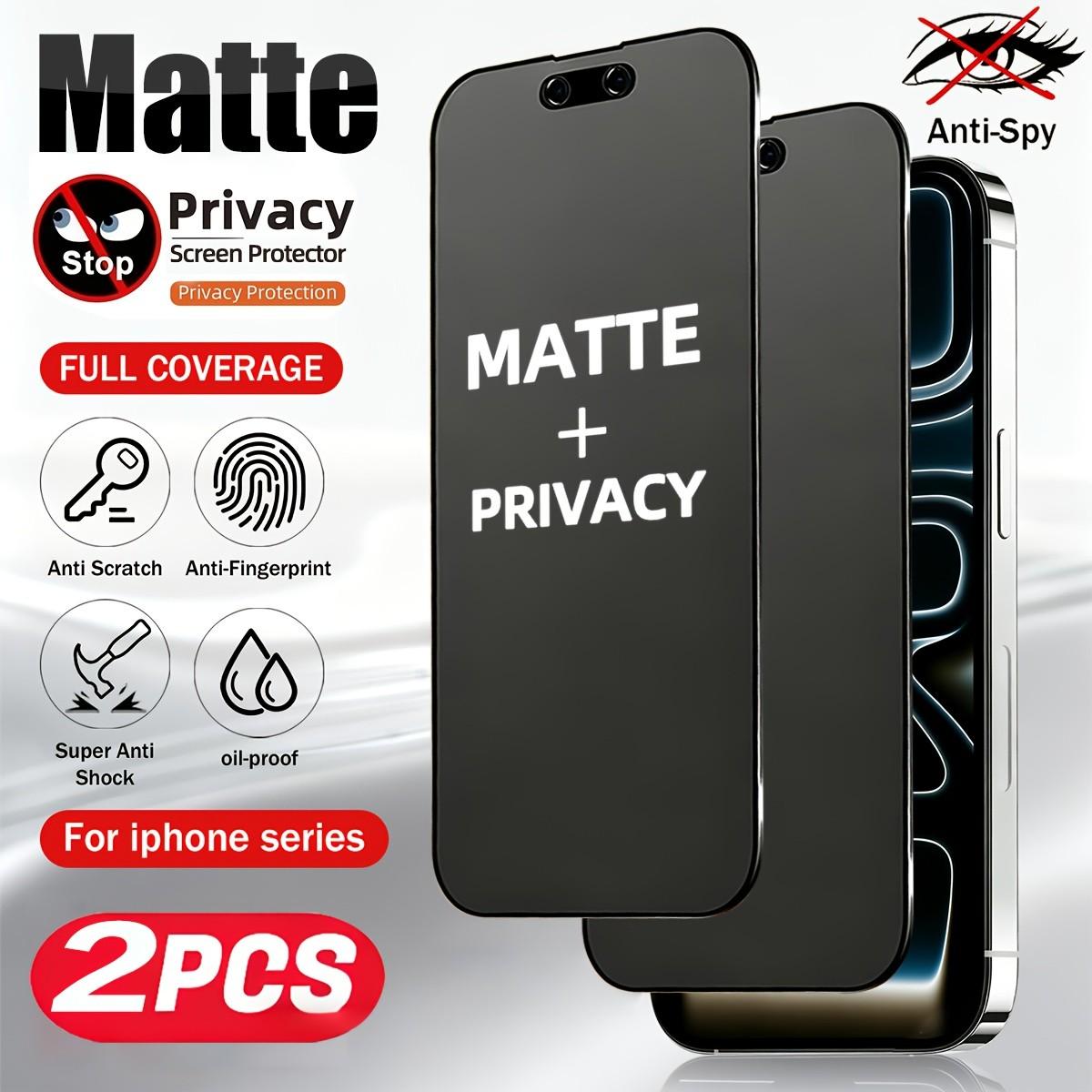 2 Matte Privacy Protection Ceramic Screen Protector Film Accessories for iPhone 17 Pro Max/17 Pro/17 Air/16 Pro Max/16 Pro/15 Pro Max/15 Pro/15/14 Pro Max/14 Plus/13 Pro Max/12 Mini/11