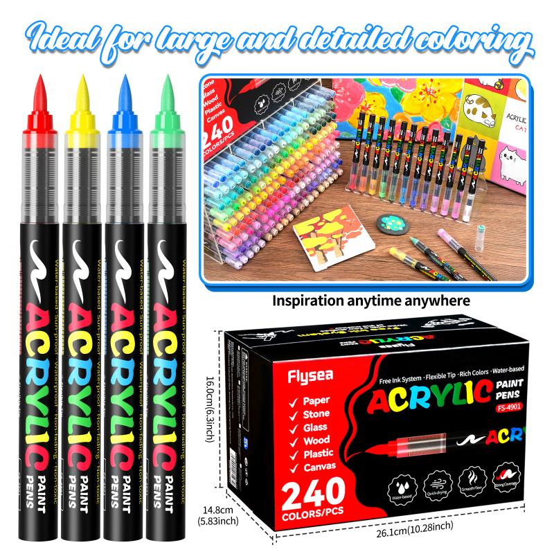 Acrylic Paint Markers, Soft Brush Tip Acrylic Paint Pens, Quick-Drying Waterproof Ink, for Rock Painting Plastic Wood Canvas Glass Ceramic Metal Art Crafts Supplies, Art Marker Set Christmas Gift Acrylic Paint Markers, Soft Brush Tip Acrylic Paint Pens, Quick-Drying Waterproof Ink, for Rock Painting Plastic Wood Canvas Glass Ceramic Metal Art Crafts Supplies, Art Marker Set Christmas Gift