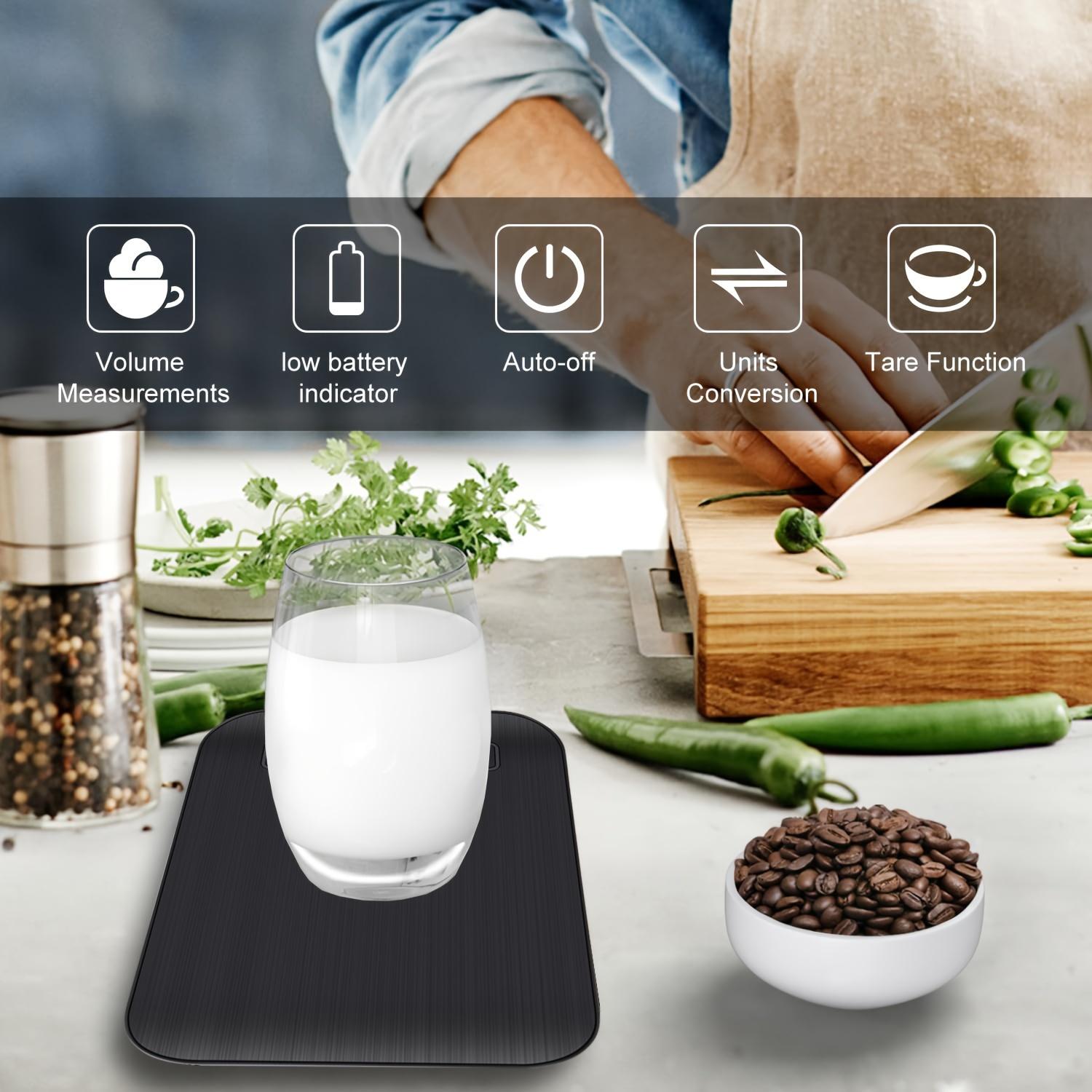 High Precision Digital Kitchen Scale, USB Charging/battery Powered, LCD Display, Stainless Steel, Waterproof, Accurate Food Weighing, Digital Weight Scale, Kitchen Gadgets