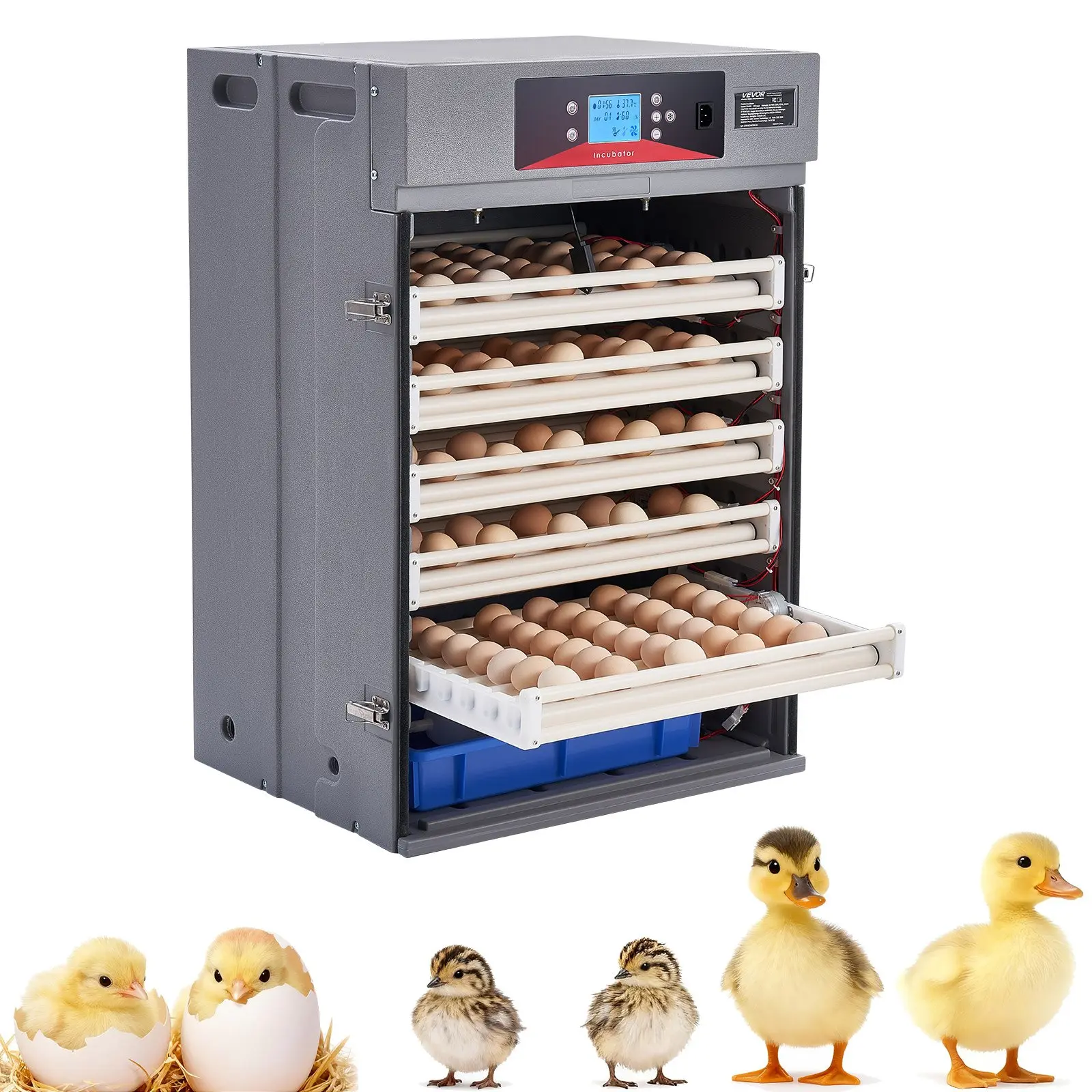 VEVOR 400 Egg Incubator, Poultry Incubator Cabinet with Automatic Eggs Turning, Temperature Humidity Control, Heating Cooling Egg Hatcher, Commercial Incubators for Hatching Chicks Ducks Goose