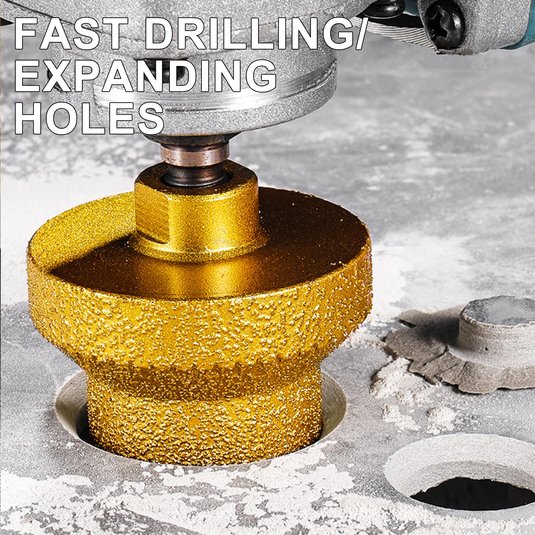 Diamond Core Drill Bit Set, Diamond Drilling Bits, M10 Thread, 20-35-50mm Sizes, Durable & Efficient Drilling for Marble Concrete Granite Tile