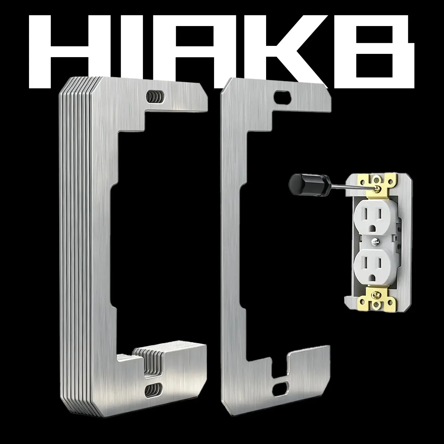 HIAKB 5/10/20 Pcs Wall Plate Spacer,Spacers for Electrical Outlets, Metal Flush Fit Device Leveling Plates for Electrical Outlet Repair, Fix Loose Outlets and Electrical Boxes