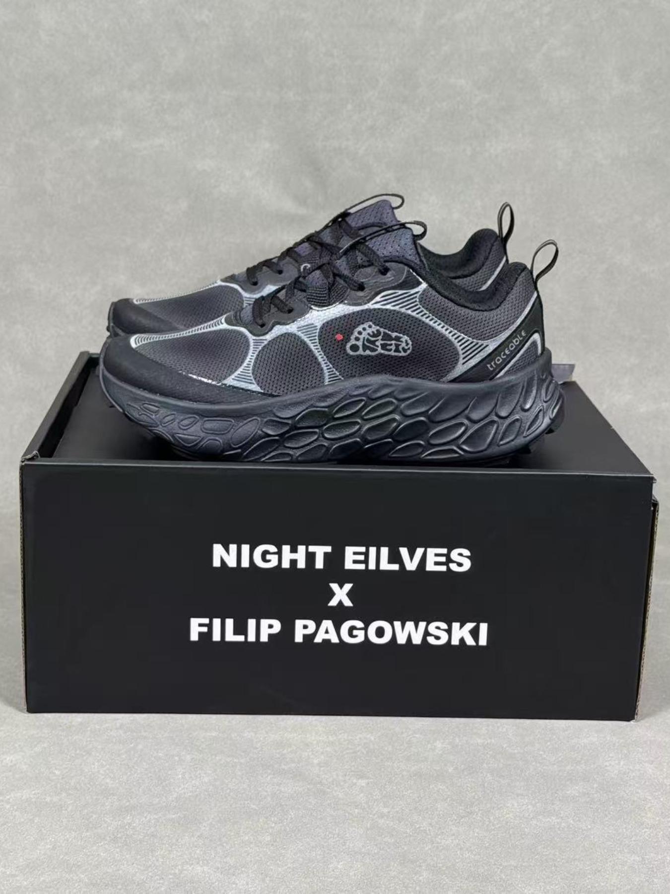 Unisex Thick Sole Wide Toe Waterproof Lightweight Breathable Outdoor Night Glow Trail Running Shoes, Comfortable Sports Footwear