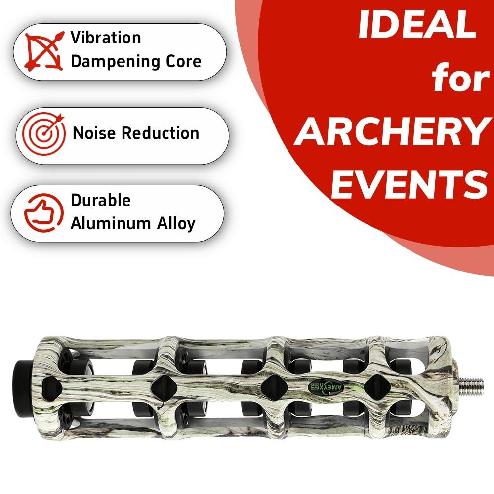 1pc Archery Compound Bow Stabilizer, 7 Inch Aluminum Alloy Shock Damper, Shock Dampening, Vibration Practice for Outdoors, Outdoor Compatibility, Hunting, Shooting Accessories