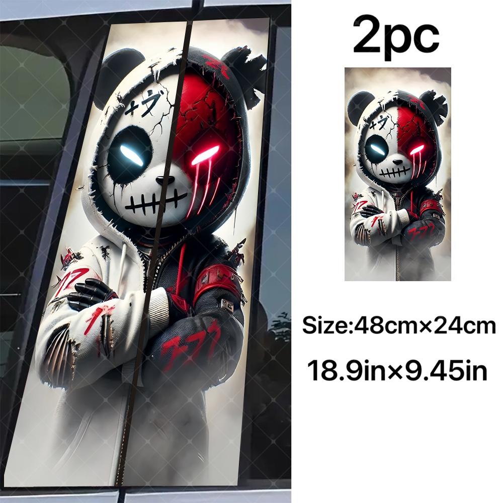 2pc Cartoon Panda Car Stickers, Creative Vinyl Decals, Car Decorative ...
