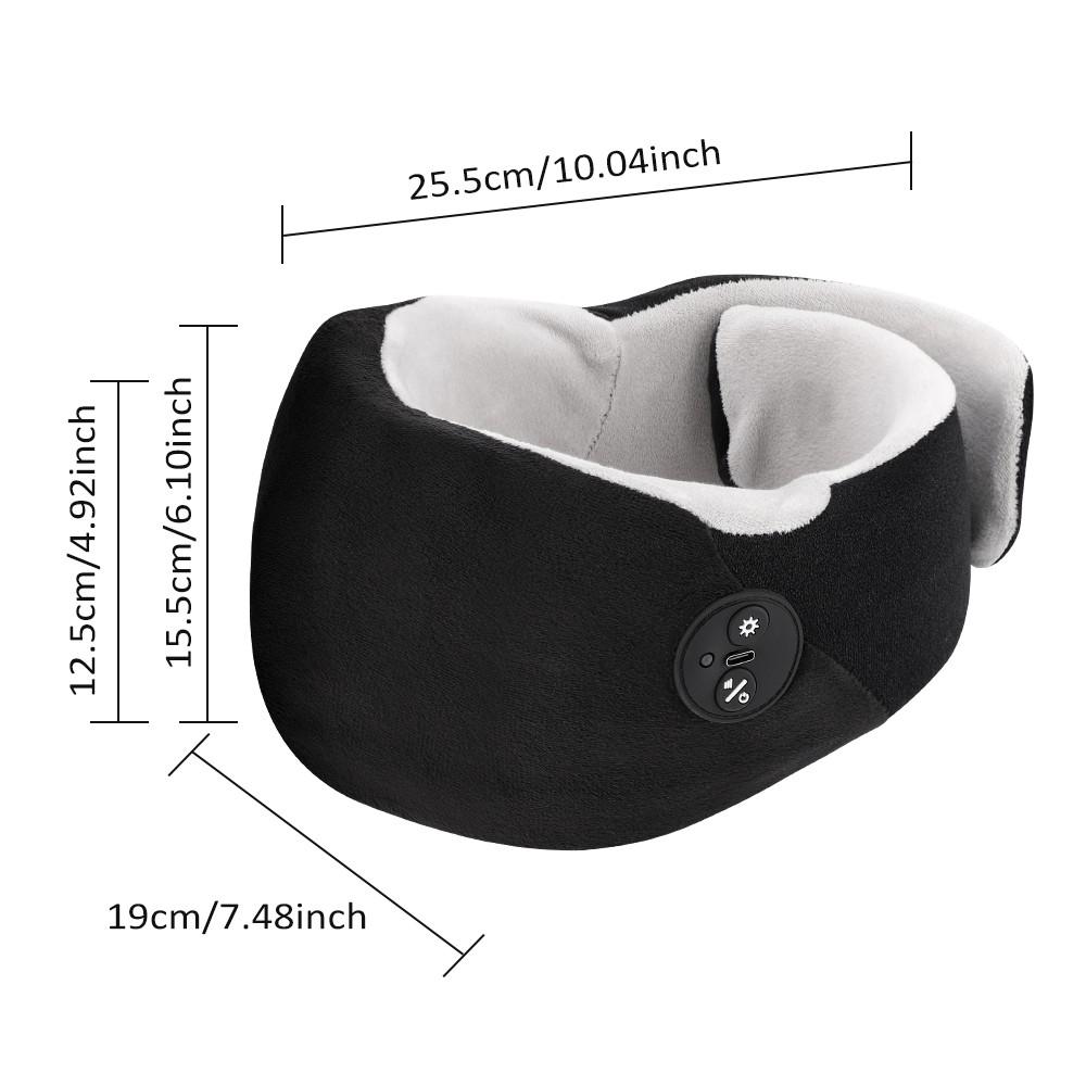 Heated Inflatable Neck Massager Adjustable Support Breathable Fabric Office Travel Relax Festival Gift