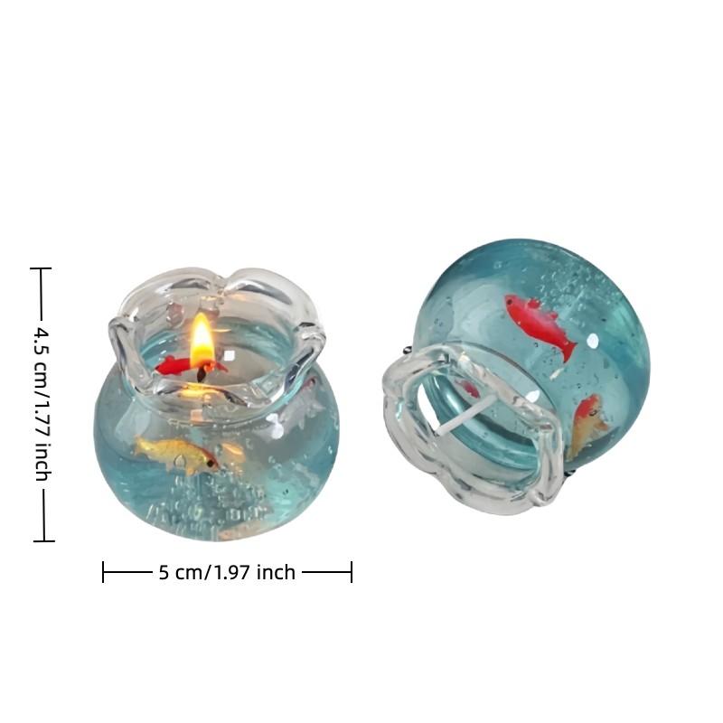 Bubble Fish Tank Scented Candle, Cute Elegant Cozy Decor, Ideal Gift for Girlfriend & Besties, Wedding Favor, Artistic Glass Ornament for Living Room, Bedroom & Hallway Ambience