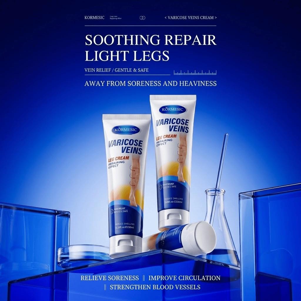 Natural Moisturizing Leg Soothing Cream, Relieves Fatigue and Stiffness, Smooths Skin Texture, Reduces Veins, Even Legs Color, Daily Care