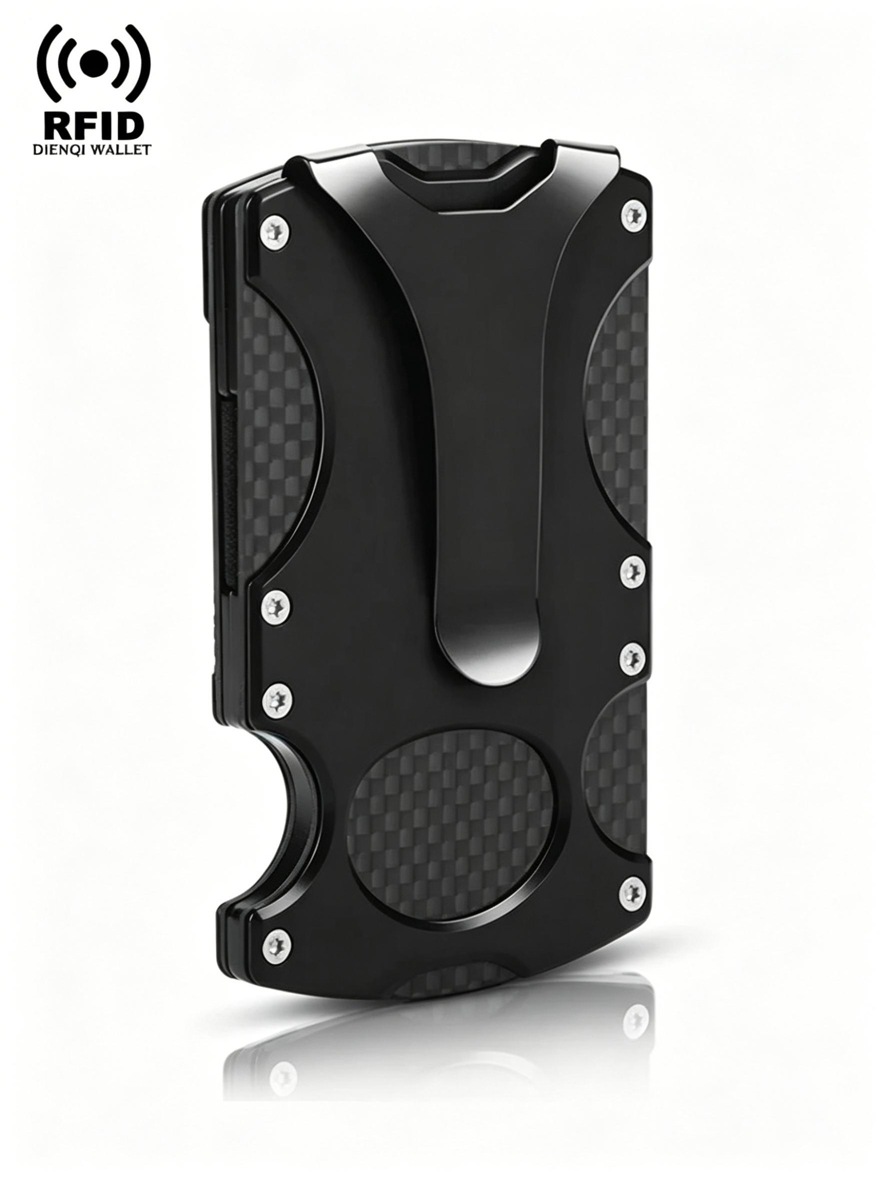 Minimalist RFID Blocking Wallet, Aluminum Credit Card Holder, Anti-Theft Business Card Clips, Daily Use for Men and Women