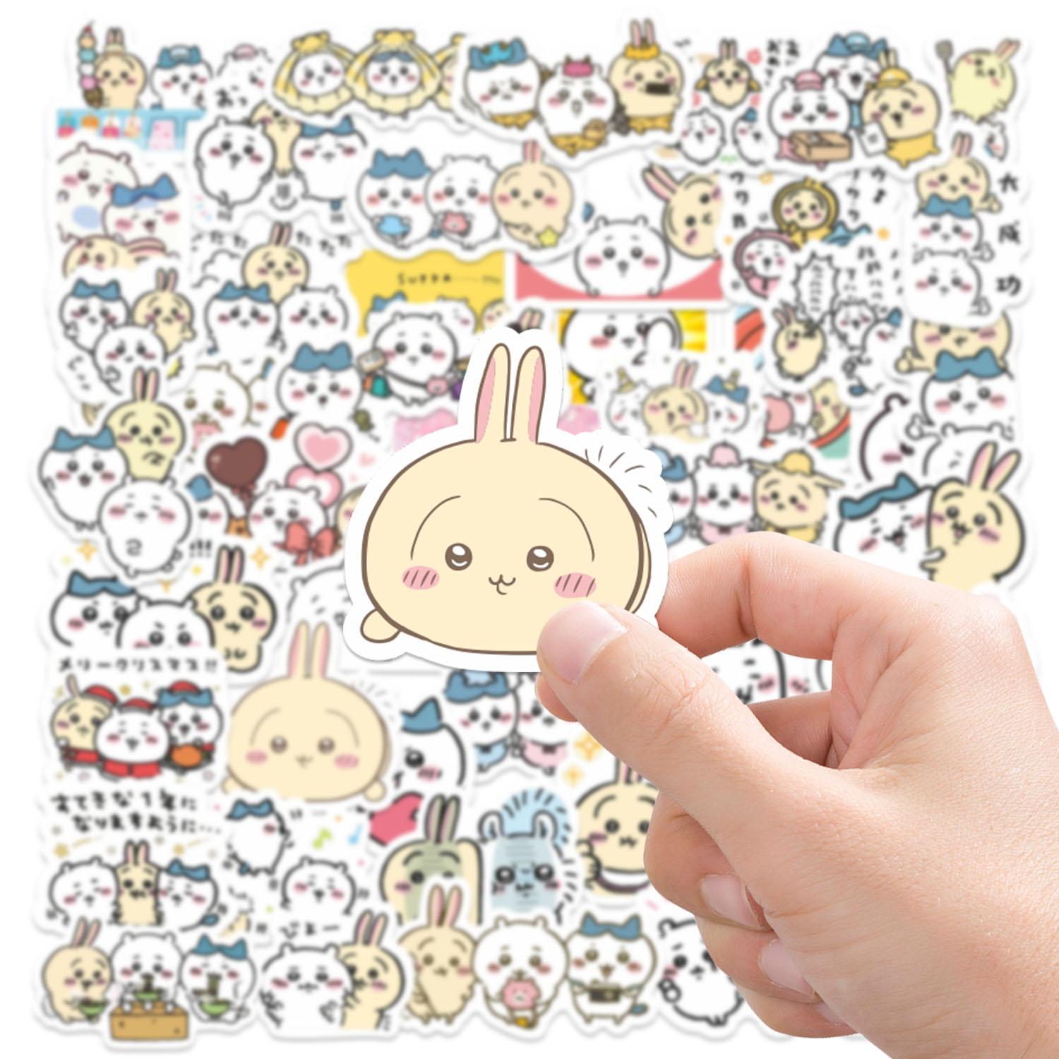 50pcs Chiikawa Kawaii Stickers Pack, Sticker Sheets, Waterproof Cute Japanese Anime Character Decals for Laptop, Water Bottle, Journal & Scrapbook, Anime Fan Gift