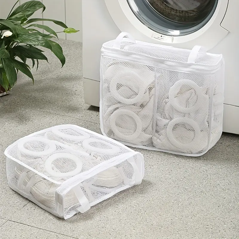 1 set of hanging shoe washing bag, machine wash anti deformation shoe protection mesh bag, household lazy shoe cleaning and drying integrated storage bag