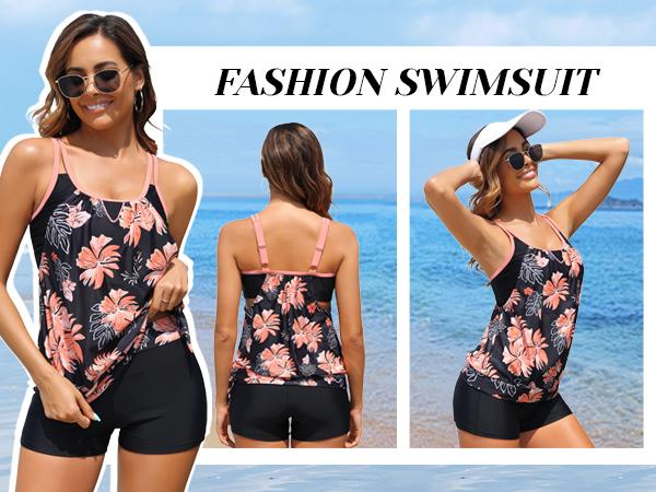 Daci Tankini Swimsuits for Women - Two Piece Bathing Suit Tummy Control Swimming Suits with Shorts Swimwear SwimWeek summervibes Daci Tankini Swimsuits for Women - Two Piece Bathing Suit Tummy Control Swimming Suits with Shorts Swimwear SwimWeek summervibes