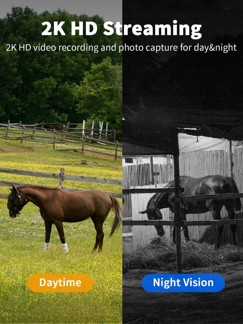 4G LTE Wireless Solar Powered Security Camera CB84S – 2K HDVideo 360°View, NoWiFi, Remote APP Controlled, Motion Activated, Night Vision, Outdoor, PIR Motion Detection, Data refill is required for Unlimited 4G data usage