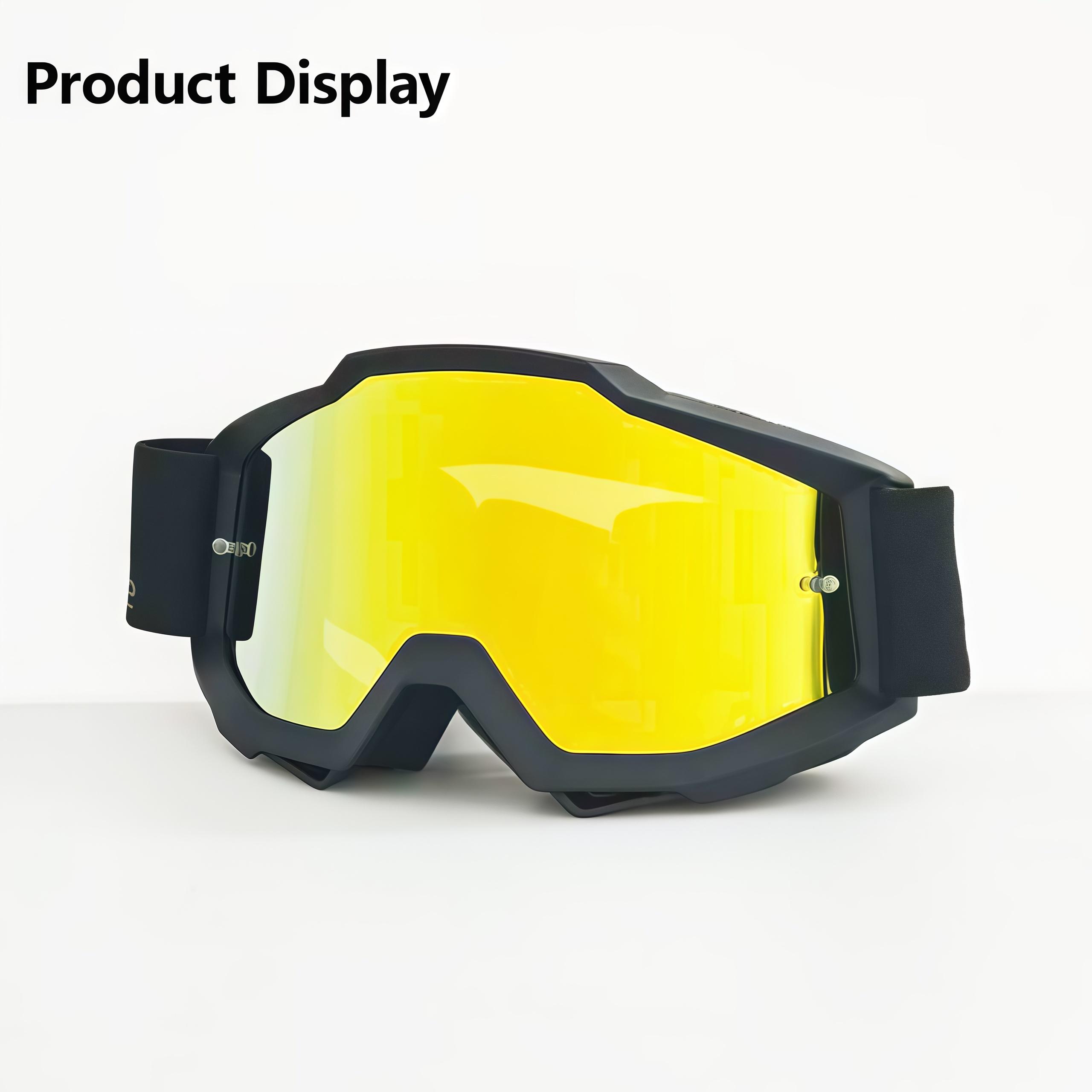 Professional ski goggles for both men and women, outdoor off-road motorcycle climbing safety glasses, windproof, dustproof, and sand proof three in one goggles, adjustable anti slip TPU frame, comfortable fit design, durable and lightweight