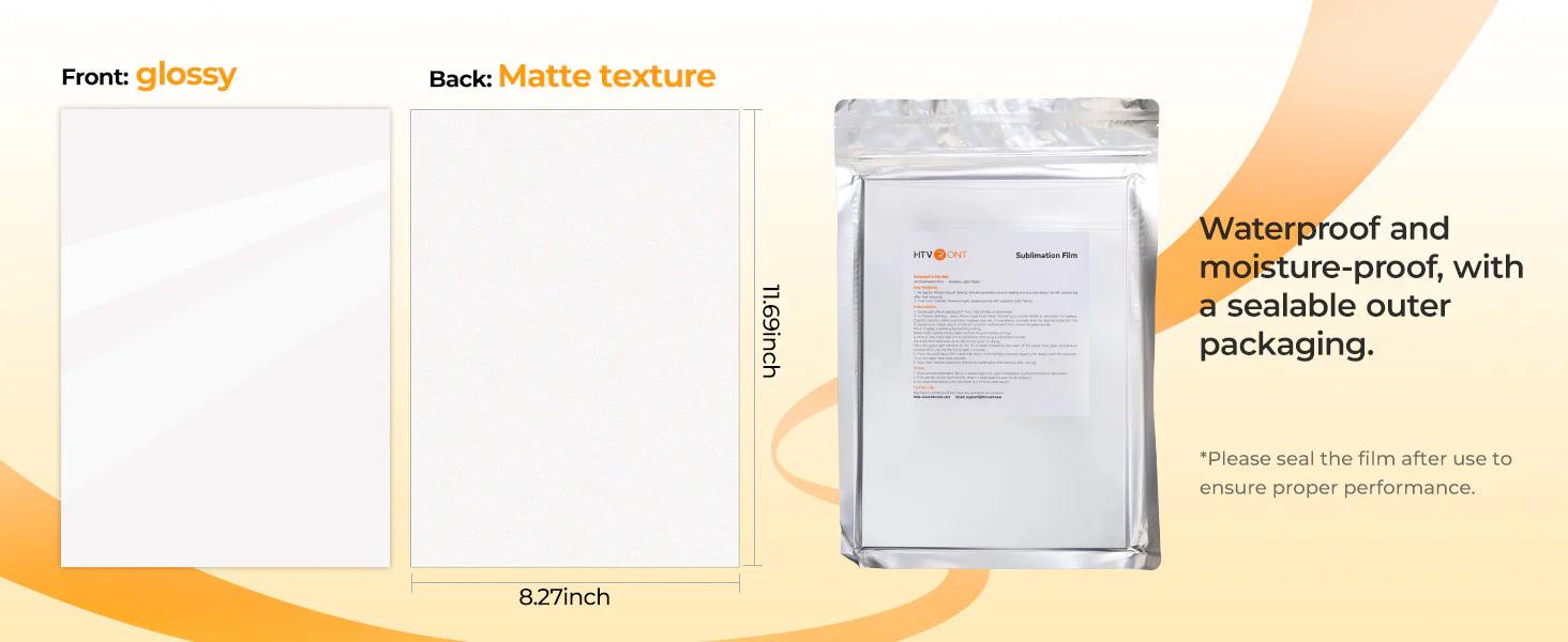 A4 Sublimation Film Bundle - 5 Pcs/10 Pcs/20 Pcs, For H17 Phone Case Heat Press