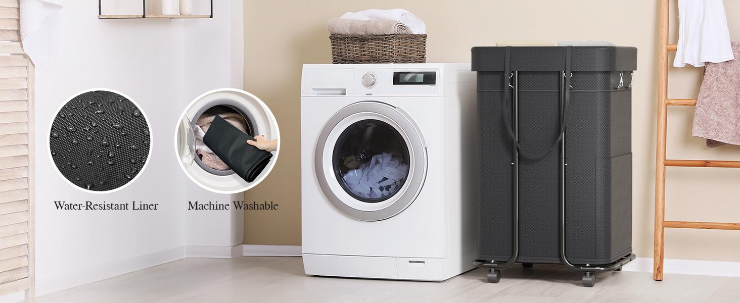 DELAMU Foldable Laundry Hamper with Lid - Dirty Clothes Basket for Bedroom/Bathroom/Dorm | Space-Saving, Sturdy & Breathable | Easy Storage Organizer