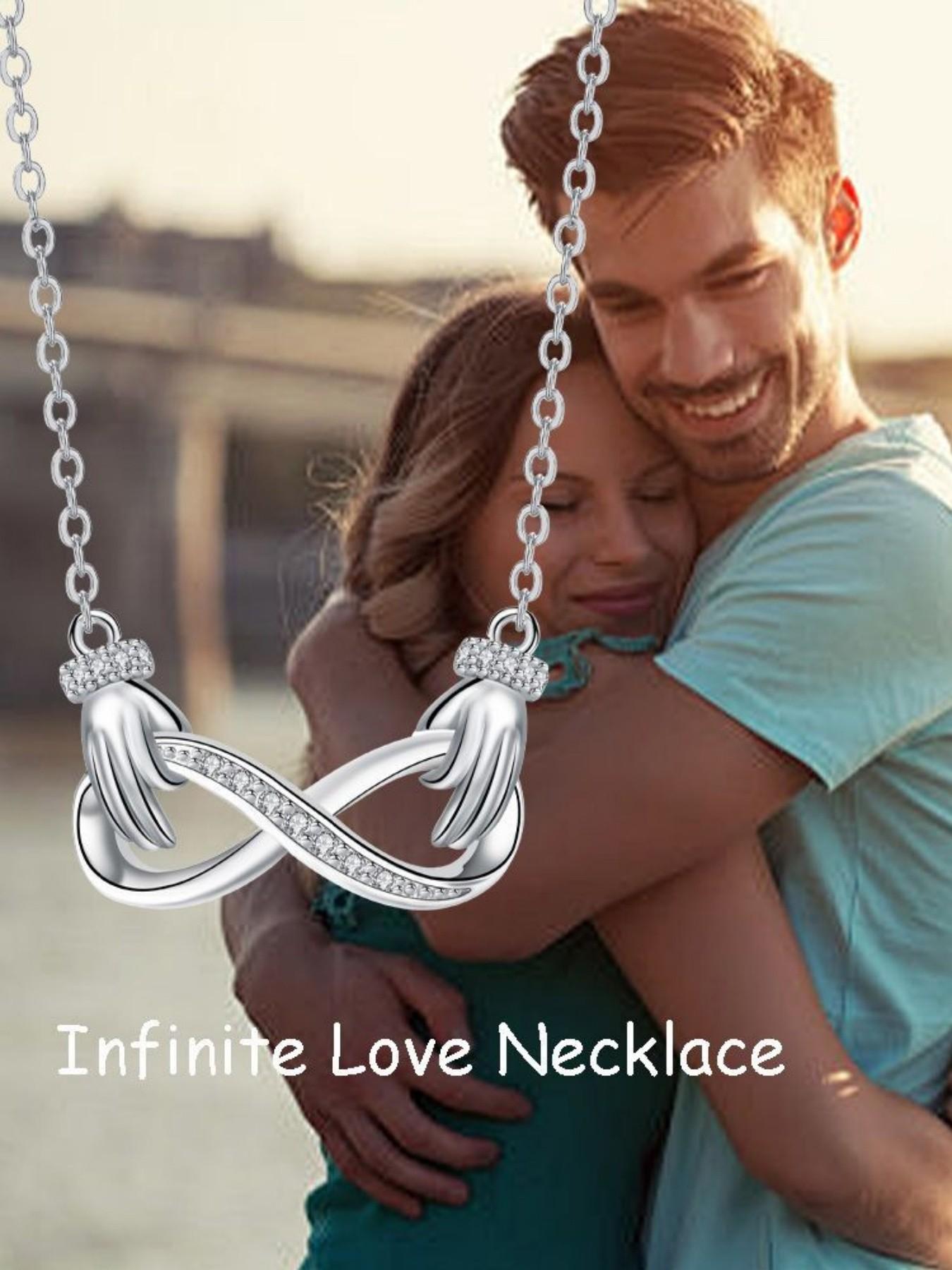 Infinite Support · Heart Glow Original premium infinity symbol necklace, stylish and versatile.Paired with a preserved rose & teddy bear gift box.Perfect mysterious gift for birthdays, Valentine’s Day, Mother’s Day and Christmas.