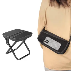 Portable folding chair featuring a backpack and straps, a mesh storage pocket, a lightweight alloy frame, and a compact, collapsible design; an outdoor essential that is portable, foldable, and easy to store-perfect for camping, fishing, and picnics.