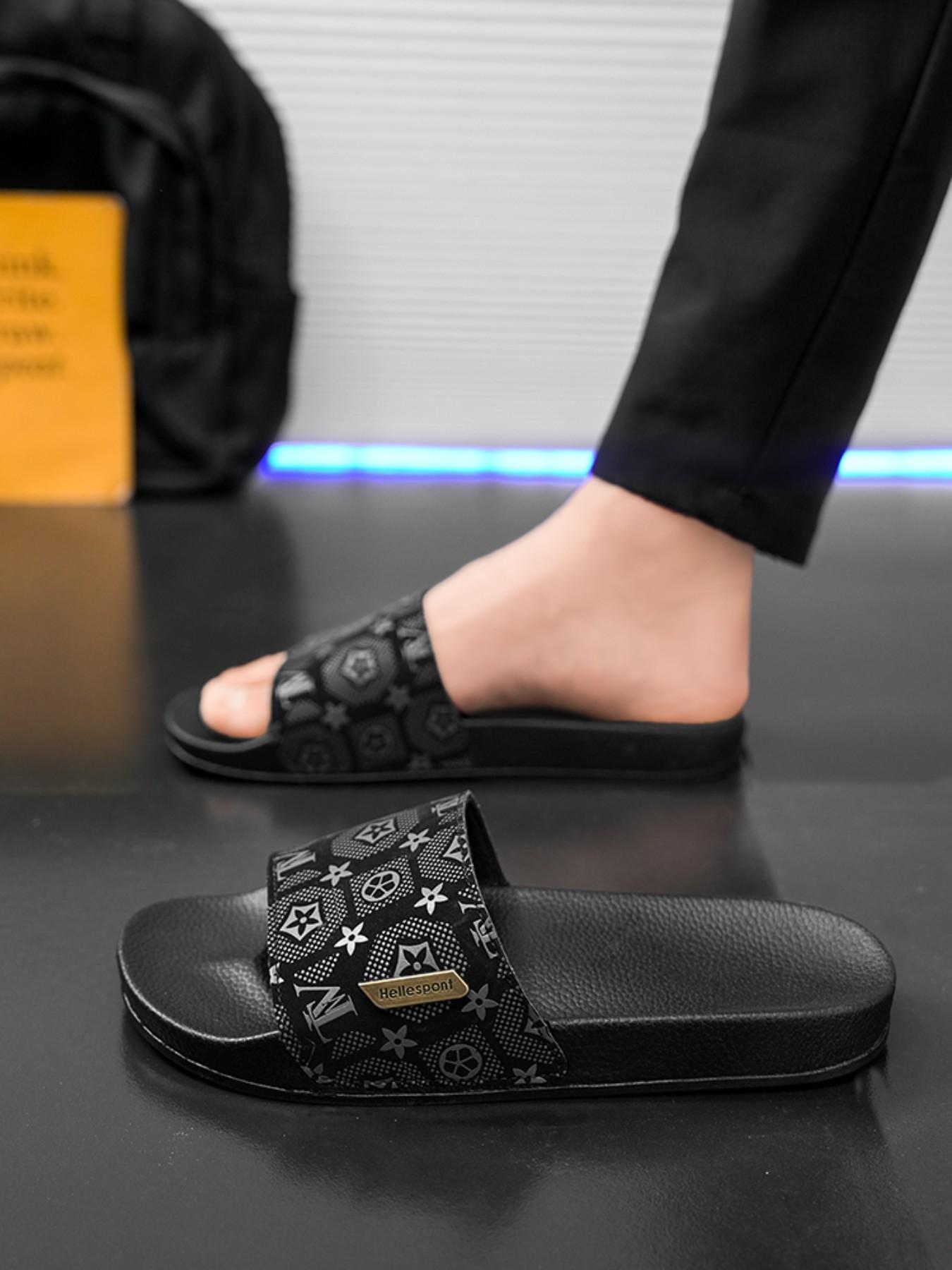 2026 Fashion Print Men's Sandals, Soft Sole Casual Flip Flops, Outdoor Beach Shoes, Comfortable Summer Footwear for Men