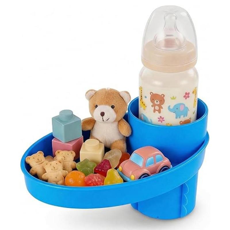 Car Seat Tray - for Cup Holders in 2.5”-2.8”,Easily Expands Snack Tray Cup Holder Tray into 360° Cup & Travel Tray for Kids Car Seat, Booster