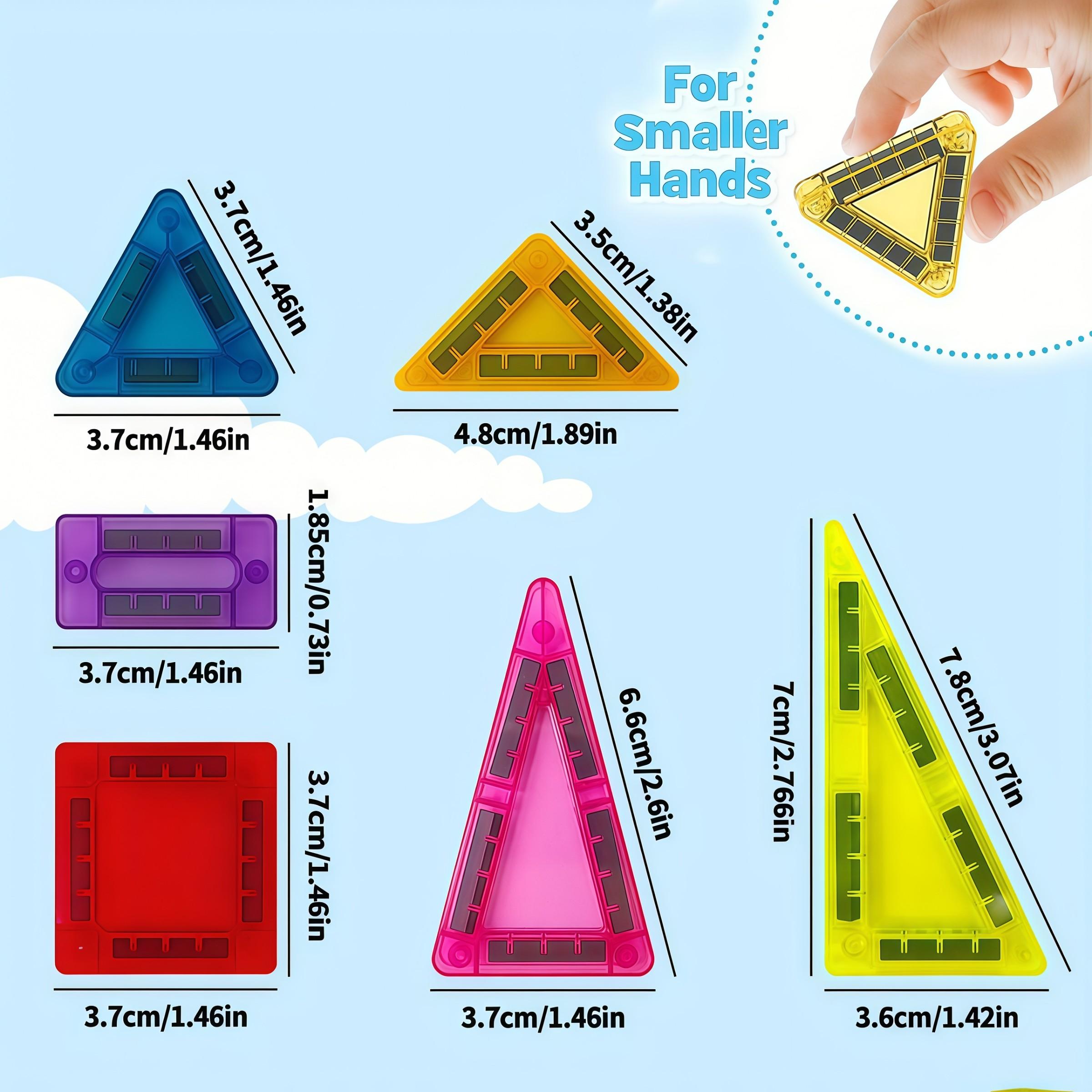 2027 Mini Magnetic Building Blocks, 42 Pieces - Montessori Education Magnetic Travel Building Set, with Iron Storage Box, Airplane-Shaped Toy, Suitable as a Birthday Gift for Boys and Girls, and an Essential for Outdoor Camping Trips