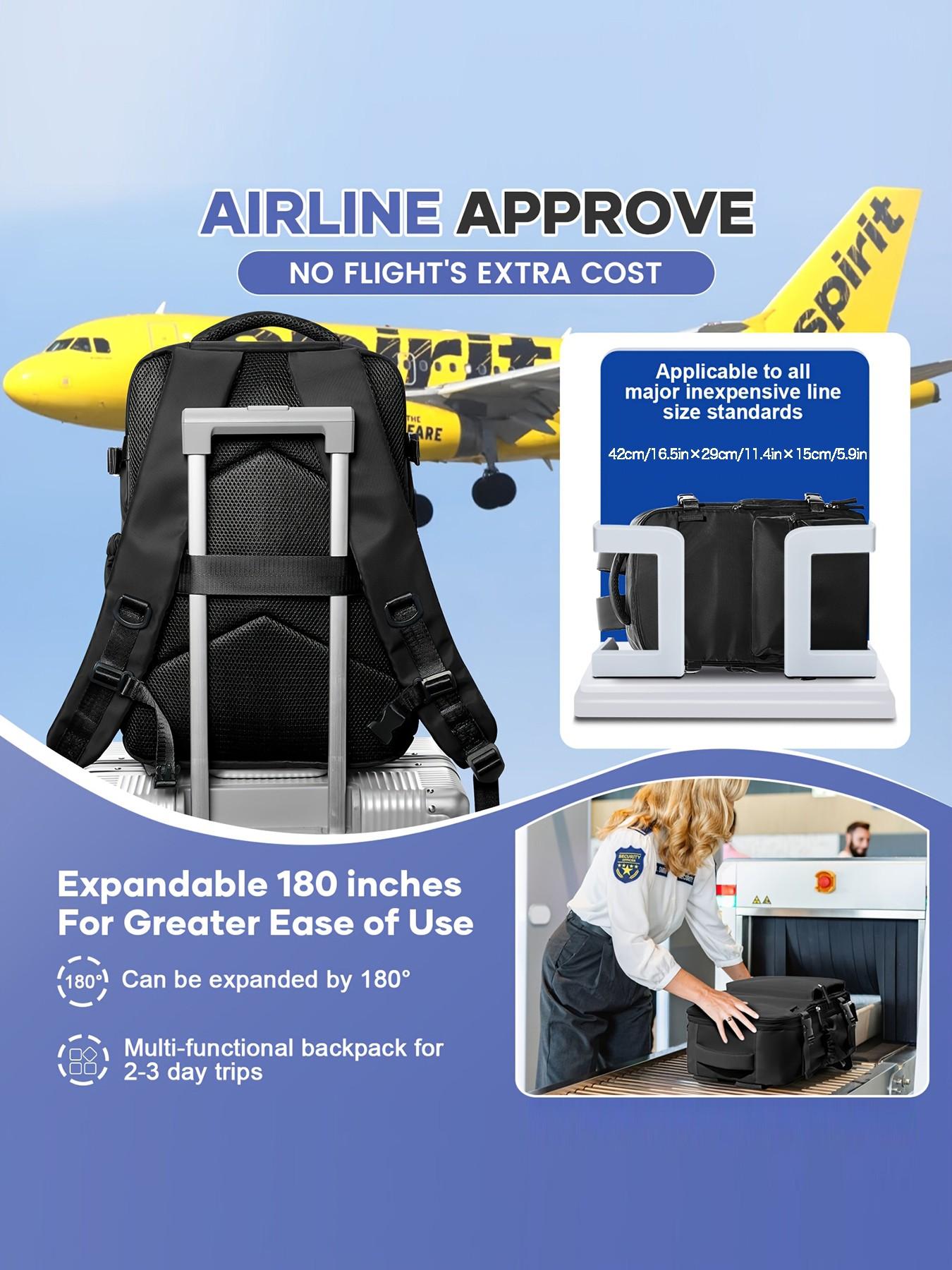 Commuting Vacuum Compressed Travel Work Backpack, Vacuum Compression Backpacks, Ryanair Boarding Ready, Large Capacity, Business Laptop, Women's Backpack with Air Pump