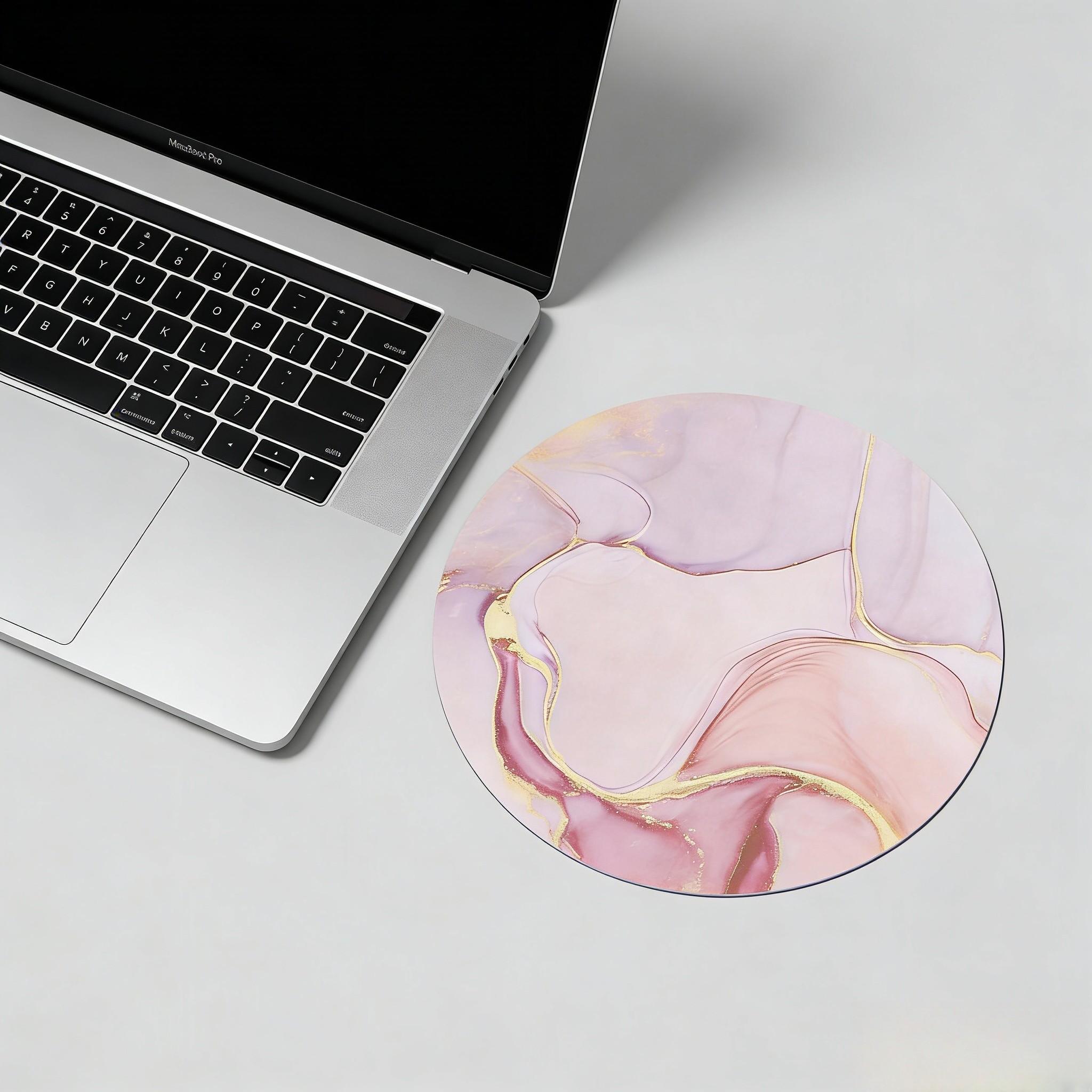 Fashion Cartoon Round Mouse Pad, Non-Slip Rubber Base, Small Desktop Mat for PC/laptop, Gaming/mouse Pad, Gift for Girls/women, 7.87 Inches