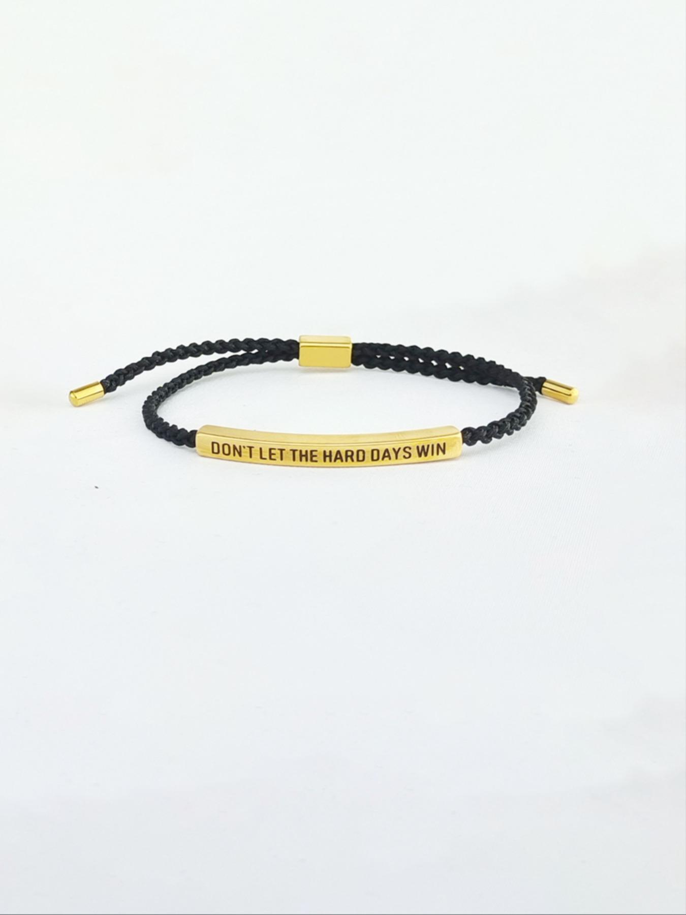 Stainless Steel & Bracelet, Adjustable 10 Inch Design, Custom Engraved Message, Elegant Style for All Occasions, High Quality Bracelet, Permanent Bracelet