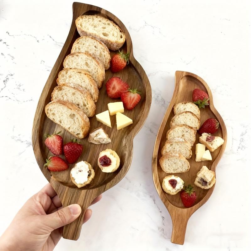Elegant Leaf-Shaped Tray, Multi-Functional Dish for Tea Parties, Cheese Platters, Christmas Decorations, Breakfast Plate, Outdoor Party Accessory