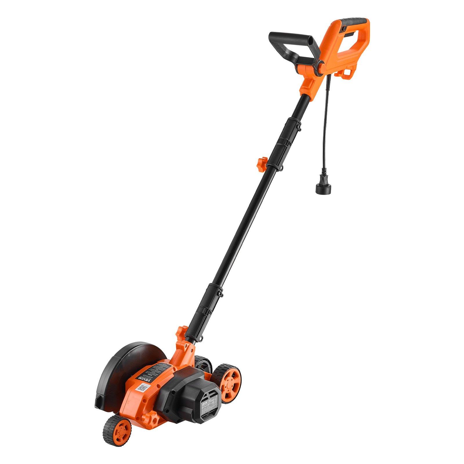 【Summerfinds】VEVOR Electric Lawn Edger, 8-in High-Carbon Steel Blade, 12 A, 4000 RPM, 3-Position Depth Adjustment, 55.12 in Pivoting Handle, Dual Wheels, 10.62 lbs, for Grass Surfaces & Curb Appeal Enhancement