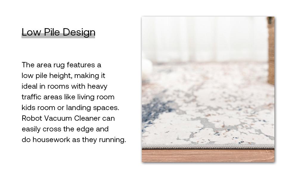 Art&Tuft Large Washable Rug, Anti-Slip Backing Abstract  Area Rugs, Stain Resistant Rugs for Living Room, Foldable Machine Washable Area Rug