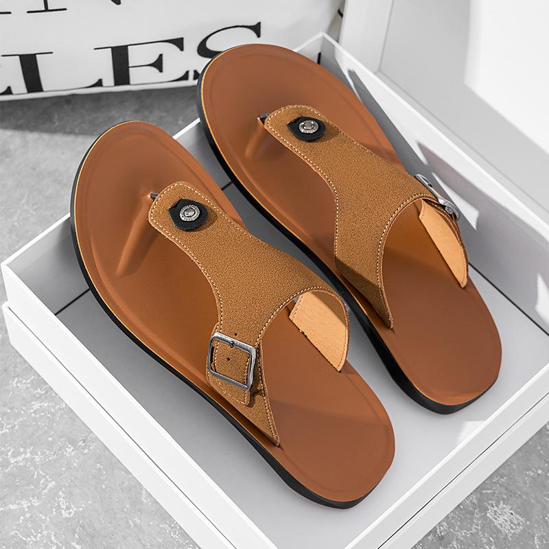 GGOR Allshoe New Summer Men'S Flip-Flops, Fashionable Soft-Soled Beach Shoes, Breathable Open-Toe Sandals, Men'S Shoes in Stock