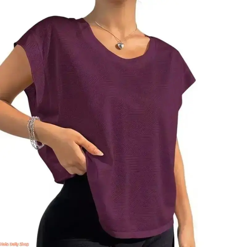 Women's Loose-Fit Open Back Workout Top - Plain, Lightweight, Stretchy, Breathable PVC Openwork Casual Fashion Top for Gym, Yoga, Unisex Daily Wear, Workout Tops