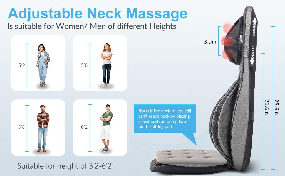 COMFIER Neck and Back Massager with Air Compress and Shiatsu , Adjustable 2D to 3D Kneading Technology for Full Body Relaxation, Back Massager with Heat , Gift for Mom Dad COMFIER Neck and Back Massager with Air Compress and Shiatsu , Adjustable 2D to 3D Kneading Technology for Full Body Relaxation, Back Massager with Heat , Gift for Mom Dad