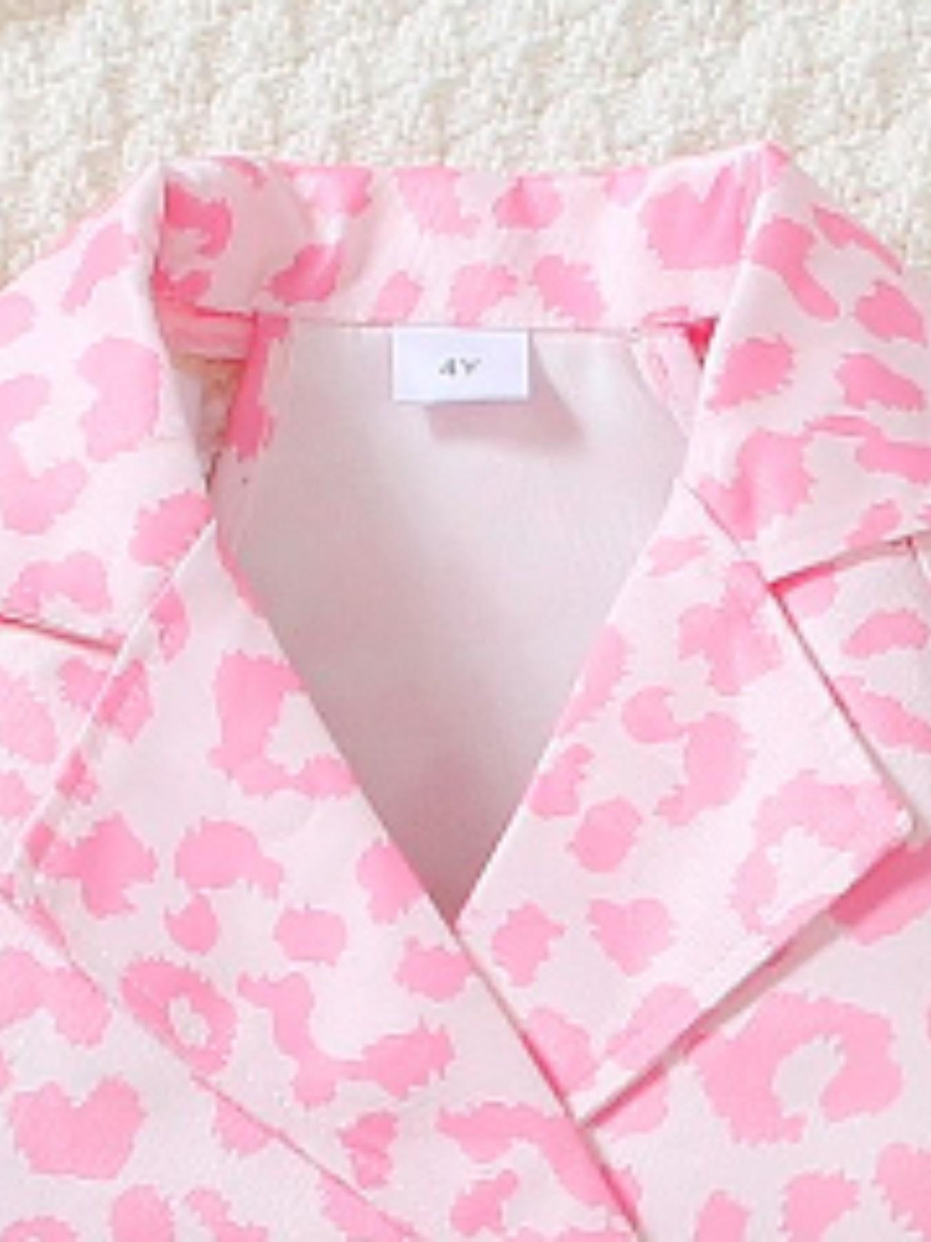 Barbiecore Outfit! Toddler Pink Leopard Blazer & Skirt Set